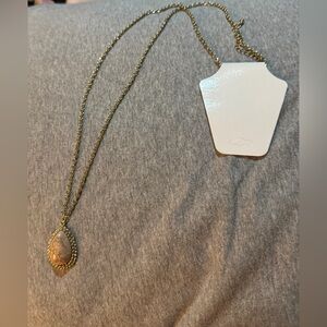 Gold Necklace with Peach Pendant NWT